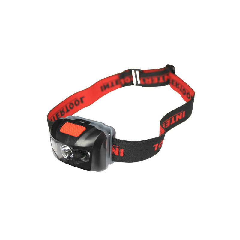 Фонарь налобный Intertool 1 LED + 2 LED х 1 Вт (LB-0302)