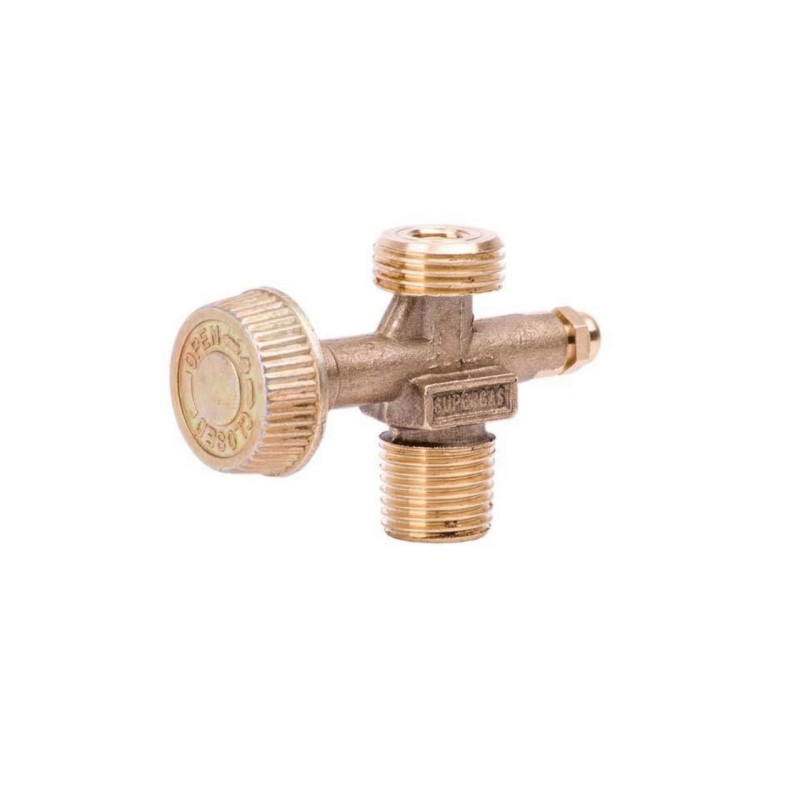 Вентиль газа Intertool для плиты турист газовых баллонов и горелок (W21.8 14LH x W19.8 14DIN4 (GS-0009)