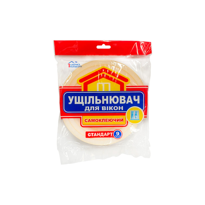 Уплотнитель поролоновый Стандарт 9м x 8 x 10мм оконный (530913)