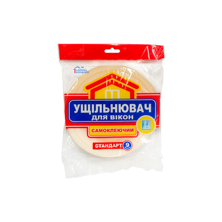 Уплотнитель поролоновый Стандарт 9м x 8 x 10мм оконный (530913)