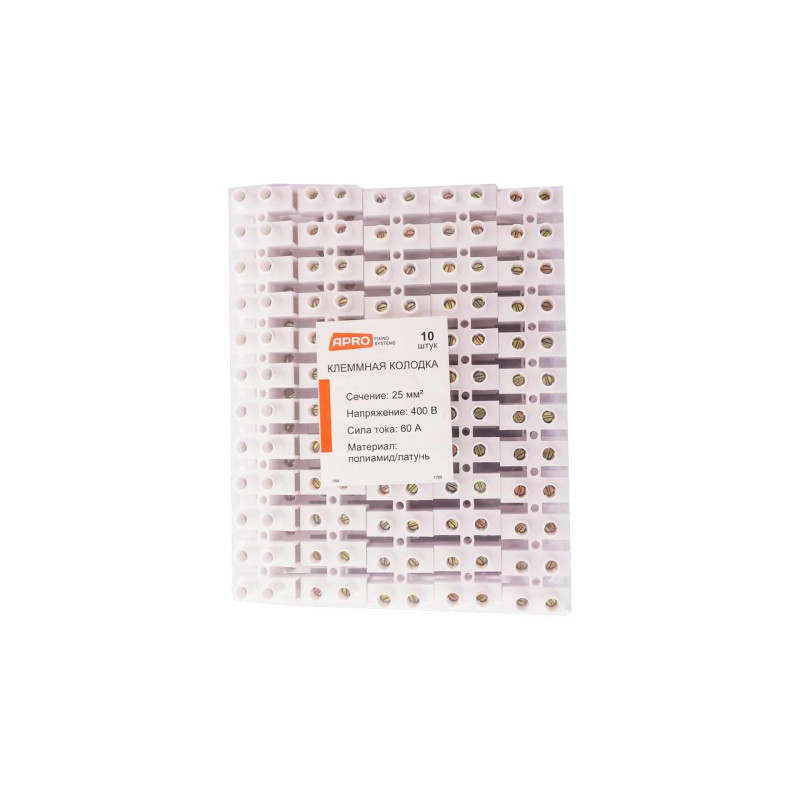 Клеммная колодка Apro 60A x 25 мм² (10 шт.) (TB-A60)
