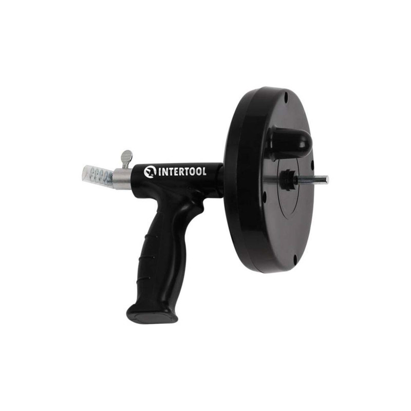 Трос для чистки труб на бобине Intertool 6мм x 4м шпиндель для дрели (HP-1008)