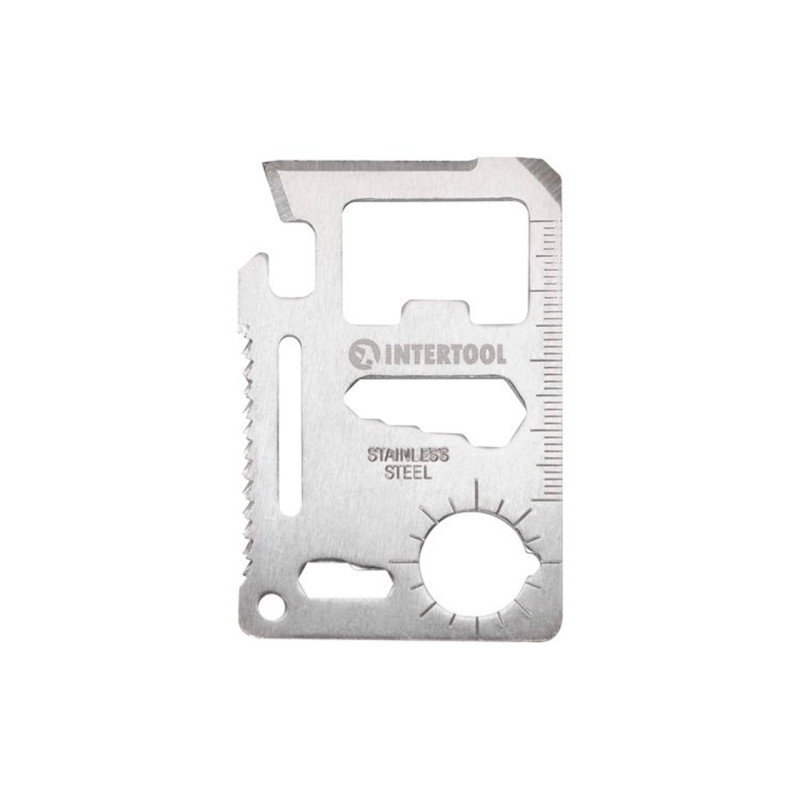 Мультитул Intertool 70мм x 11ед карта (HT-0589)