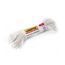 Веревка вязаная Unifix 6мм x 15м белая (699617)