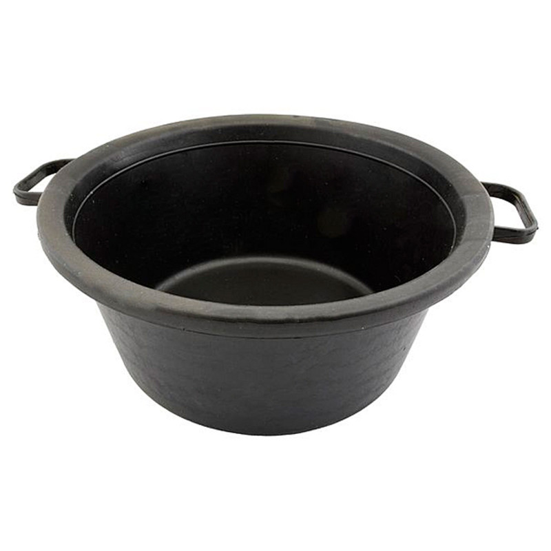 Таз хозяйственный iPlast 20л круглый с ручками черный (О-024866)