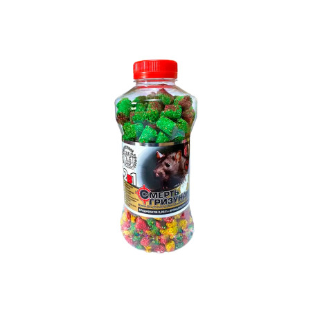 Родентицид Смерть Гризунам 350г гранула дуплет бутылка (Р-0019)