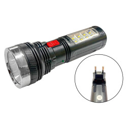 Фонарь ручной Wimpex 160мм x 1LED x 8SMD x 220В (174-WX227)