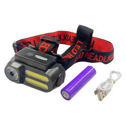 Фонарь налобный BL 1LED x 2COB x Li-Ion (152-BL611-AVM128)
