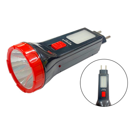 Фонарь ручной Wimpex 160мм x 1LED x 12SMD x 220В (174-WX2894)