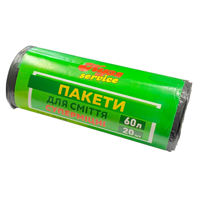 Пакет для мусора плотный 600х800мм 60л (20шт) (106015)