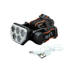 Фонарь налобный аккумуляторный 5LUMEN 3LM+2LED (SQ-815-2)