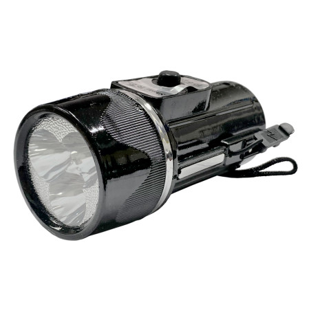 Фонарь ручной аккумуляторный с боковой LED-лампой (2 в 1 сетевой заряд) (15628)