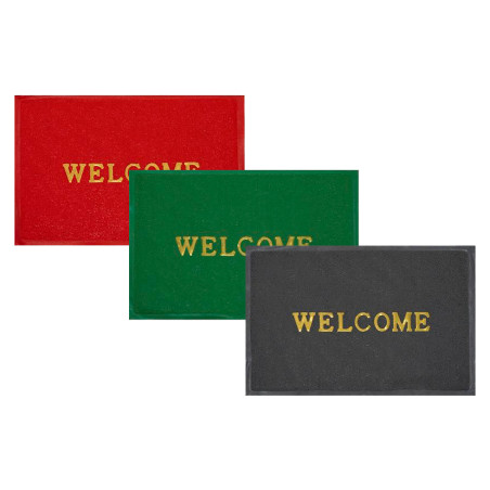 Коврик резиновый прямоугольный с надписью "Welcome" 460х660мм (124203)