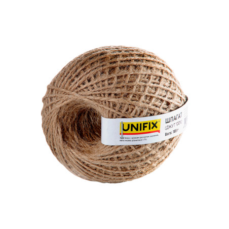 Шпагат джутовый Unifix 185г клубок (699650)