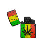 Зажигалка с пьезоподжигом турбо Piezo Cannabis (AT-232)