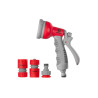 Пистолет-распылитель для полива Intertool 8 функций x 1 адаптер x 2 коннектора (GE-0002)