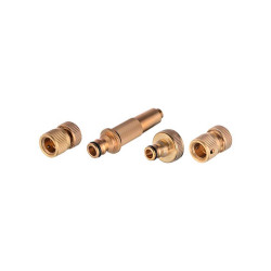 Набор латунный для полива Intertool-Storm 1 насадка 1/2" × 1 адаптер 1/2 и 3/4" × 2 коннектора 1/2 (GE-1426)