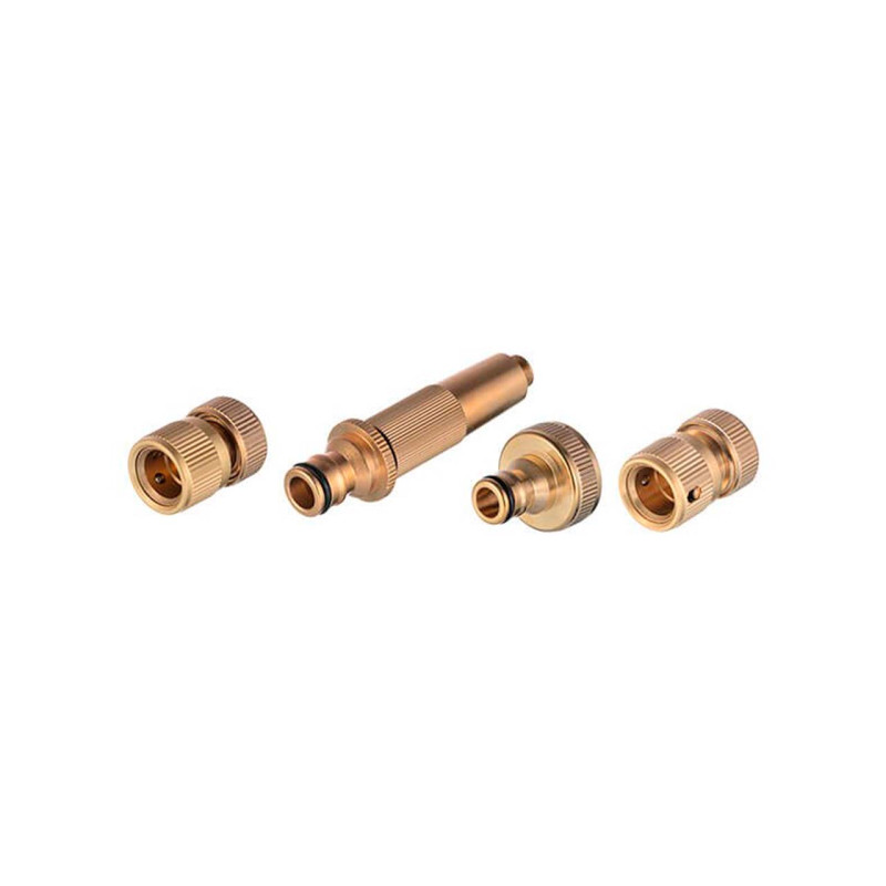 Набор латунный для полива Intertool-Storm 1 насадка 1/2" × 1 адаптер 1/2 и 3/4" × 2 коннектора 1/2 (GE-1426)