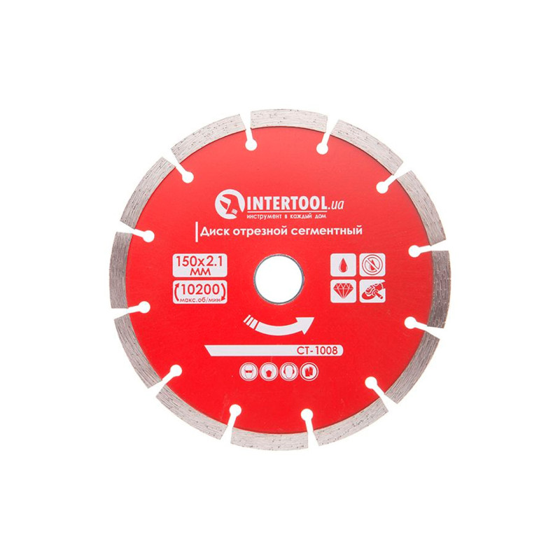 Диск алмазный Intertool 150мм x 22-24% сегмент PRO (CT-1008)