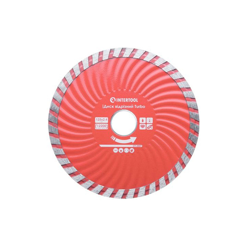 Диск алмазный Intertool 125мм x 22-24% турбоволна PRO (CT-2007)