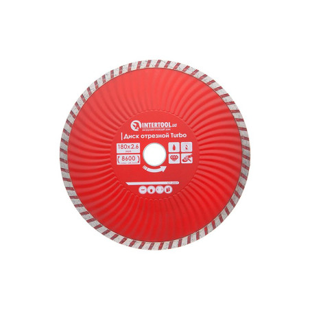 Диск алмазный Intertool 180 мм турбоволна Pro (CT-2009)
