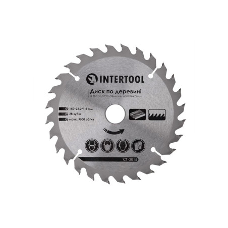 Диск пильный Intertool 150 х 27T х 22.2 мм (CT-3015)