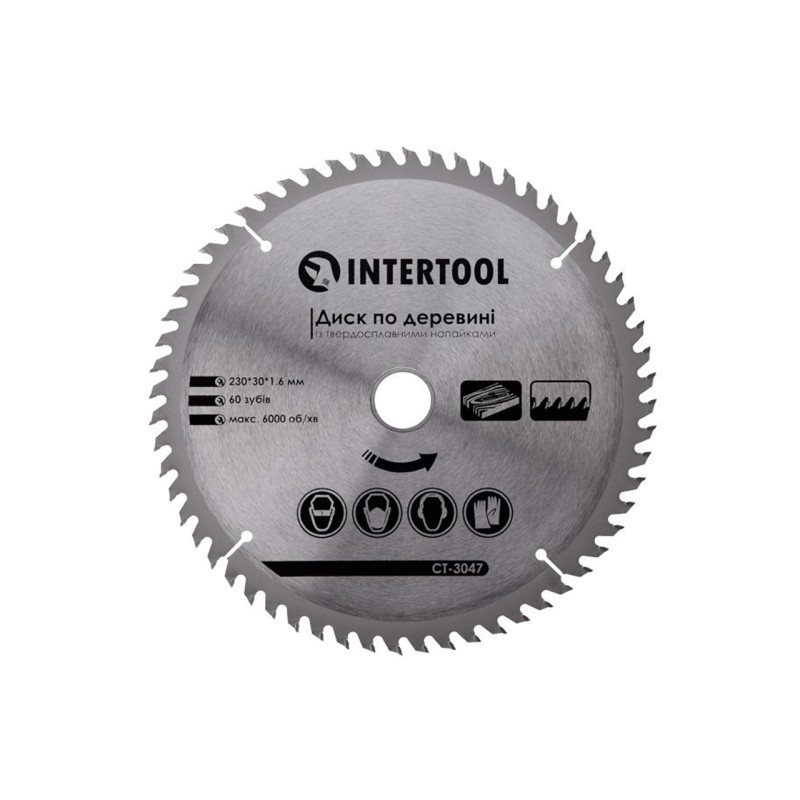 Диск пильный Intertool 230 х 60T х 30 мм (CT-3047)