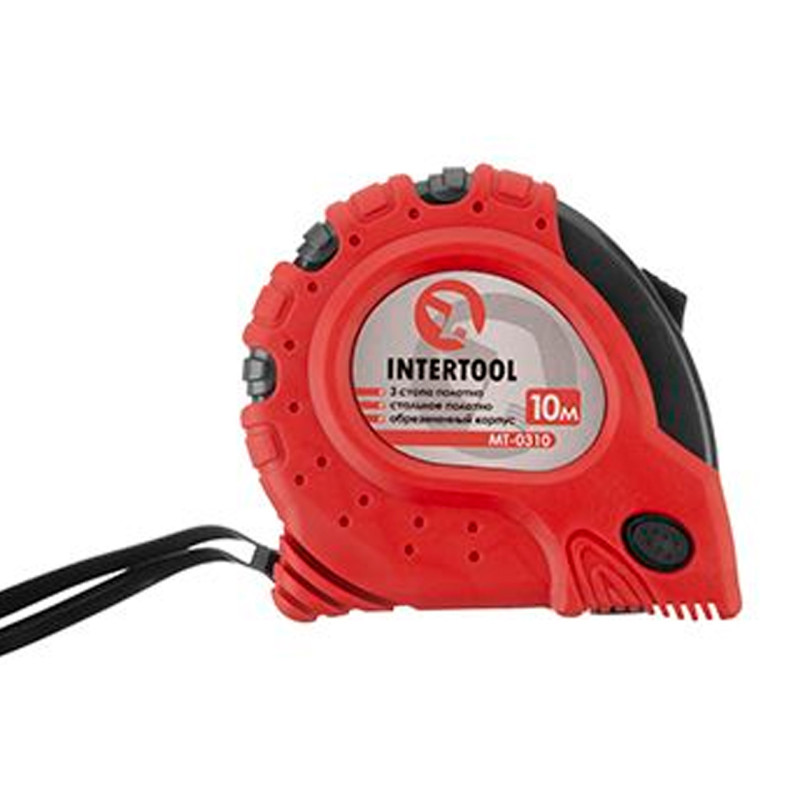 Рулетка Intertool 10 м х 25 мм супер-магнит (MT-0310)