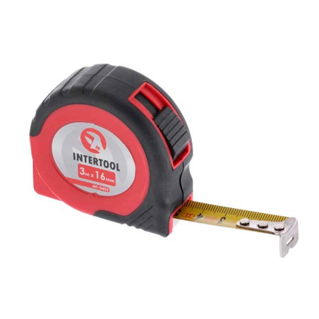 Рулетка Intertool 3 м х 16 мм автостоп (MT-0403)