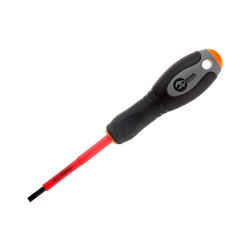Отвертка Intertool шлицевая SL4 х 75 мм 1000 В (VT-3204)
