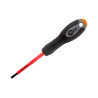Отвертка Intertool шлицевая SL4 х 75 мм 1000 В (VT-3204)