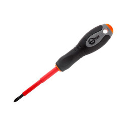 Отвертка Intertool крестовая PH1 х 80 мм 1000 В диэлектрическая (VT-3211)