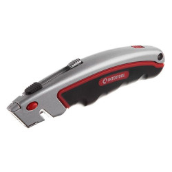 Нож Intertool трапециевидный металлический прорезиненный (HT-0516)
