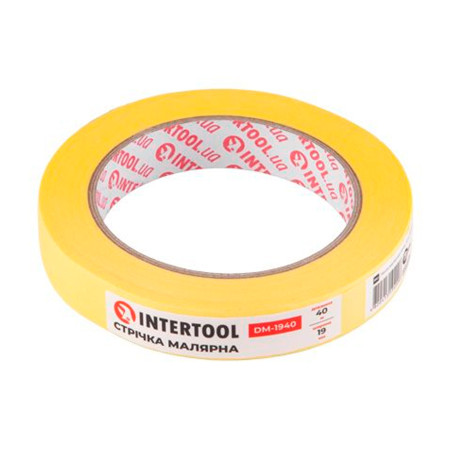 Лента малярная Intertool 19 мм х 40 м желтая (DM-1940) (12 шт.)