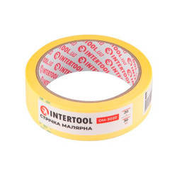 Лента малярная Intertool 30 мм х 20 м желтая (DM-3020) (8 шт.)