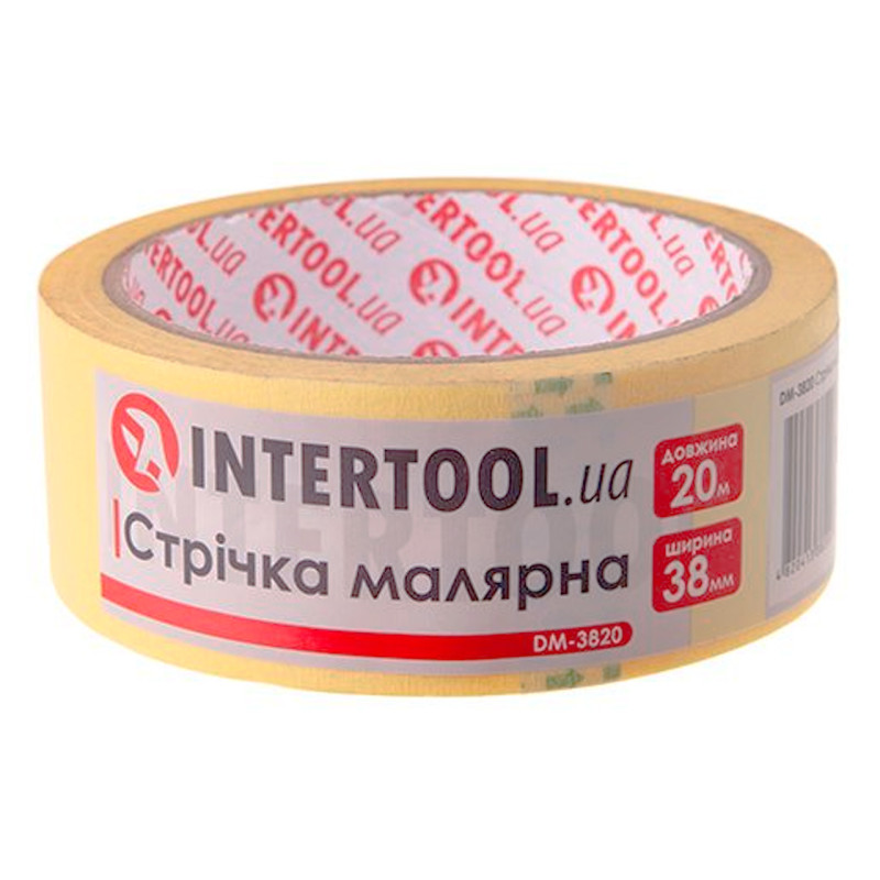 Лента малярная Intertool 38 мм х 20 м желтая (DM-3820) (6 шт.)