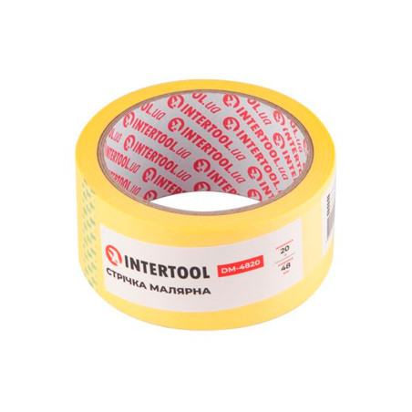 Лента малярная Intertool 48 мм х 20 м желтая (DM-4820) (4 шт.)