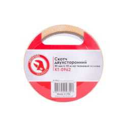 Скотч двухсторонний Intertool 50 мм х 10 м ткань (KT-0962)