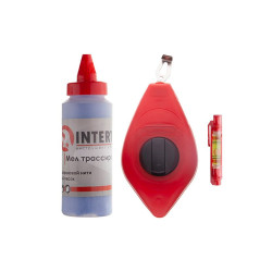 Набор 3-в-1 Intertool шнур отбивочный мел и шнуровый уровень (MT-2505)