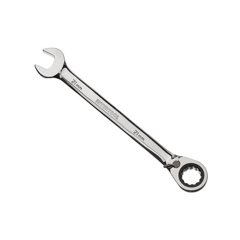 Ключ рожково-накидной Intertool 21 мм с трещоткой (XT-1321)