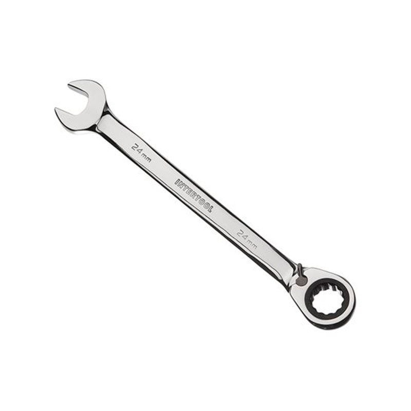 Ключ рожково-накидной Intertool 24 мм с трещоткой (XT-1324)