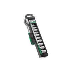 Набор головок шестигранных с трещоткой 1/4" Intertool 10 шт. (5-14 мм) (ET-6008)