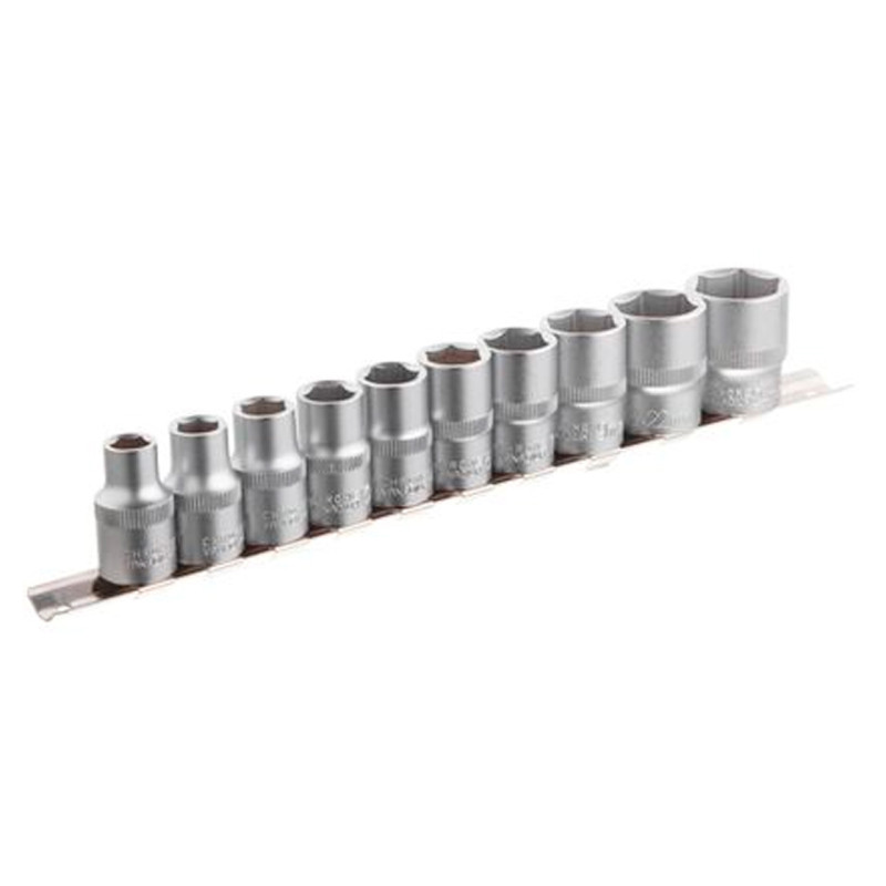 Набор головок шестигранных 1/2" Intertool 10 шт. (10-24 мм) (ET-6011)