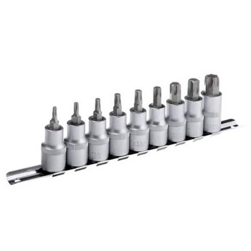 Набор головок Torx 1/2" Intertool 9 шт. (T20-T70) (HT-1849)