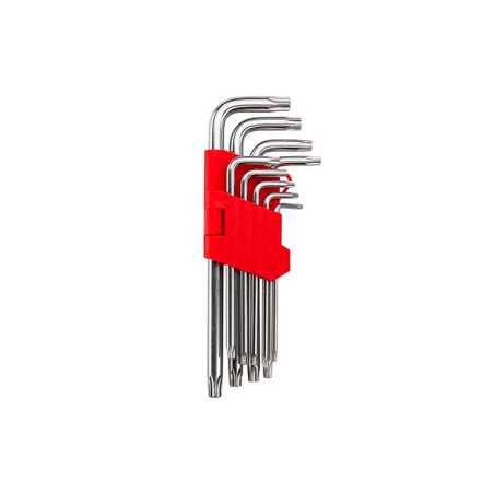 Набор Torx ключей Intertool 9 шт. с отверстием удлиненные (HT-0606)