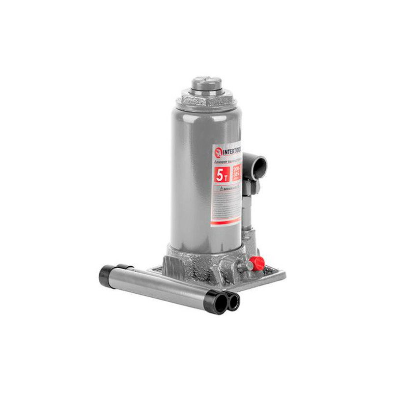Домкрат гидравлический Intertool 5 т х 355 мм одноштоковый (в кейсе) (GT0053)