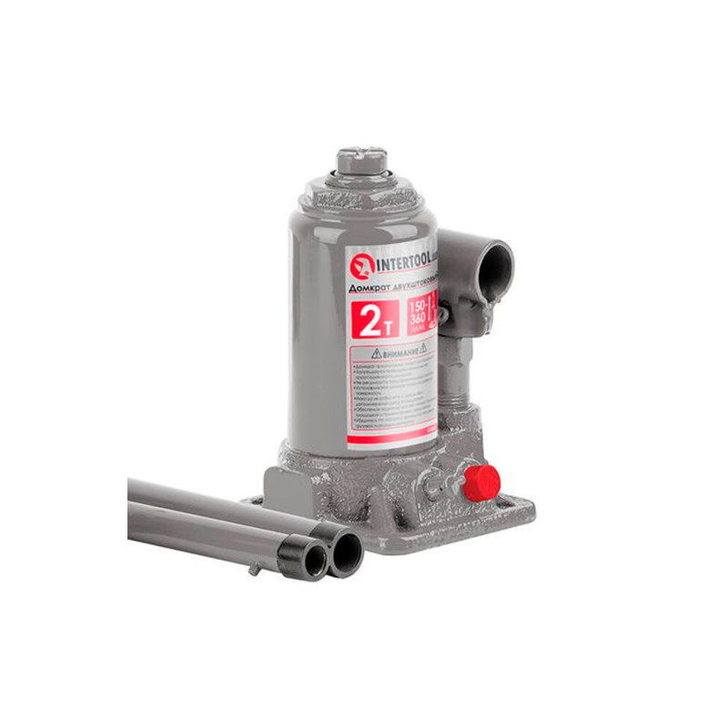 Домкрат гидравлический Intertool 2 т х 360 мм двухштоковый (GT0031)