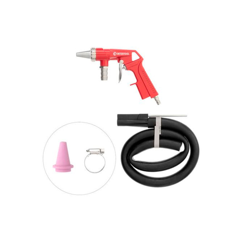 Пневмопистолет пескоструйный Intertool со шлангом 1000 мм х 3/4" (PT-0706)