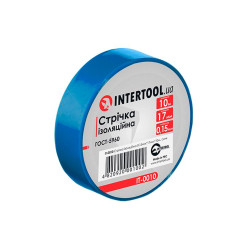 Лента изоляционная Intertool 10 м синяя (IT-0010) (10 шт.)