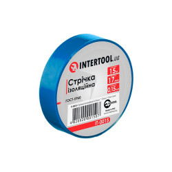 Лента изоляционная Intertool 15 м синяя (IT-0015) (10 шт.)